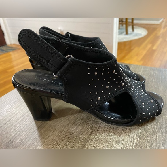 Karen Scott black silver heels - Picture 3 of 6